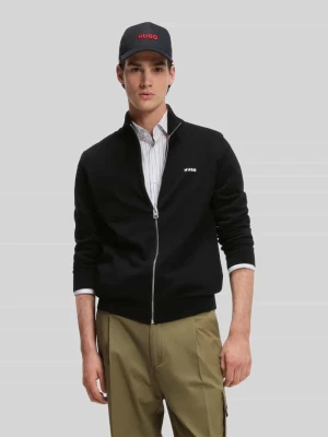 Kardigan rozpinany z napisem z logo model 'San Jacomo-C' Hugo Czarny