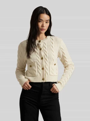 Kardigan rozpinany z ozdobnymi guzikami Polo Ralph Lauren Écru