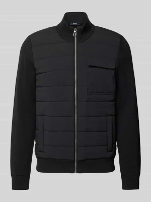 Kardigan rozpinany z pikowanym przodem 'JK-28Lysendor' JOOP! Czarny