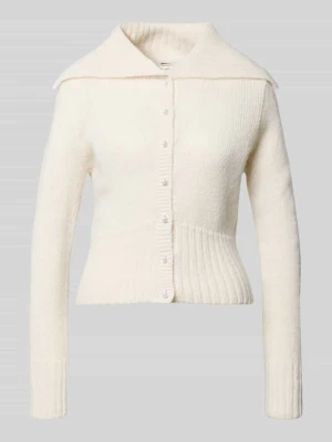 Kardigan rozpinany z szerokim kołnierzem i listwą guzikową Gina Tricot