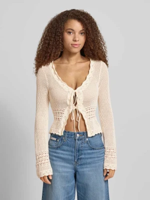 kardigan rozpinany z wiązaniem REVIEW
