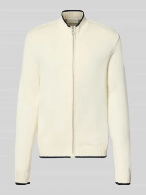 Kardigan rozpinany z zamkiem błyskawicznym model 'FREDERIKSBERG' Jack&Jones Złamany biały