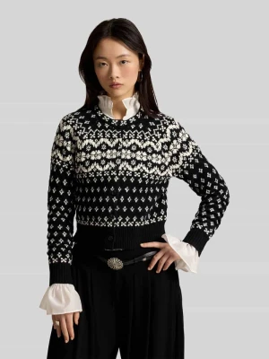 Kardigan rozpinany ze ściągaczem prążkowanym Polo Ralph Lauren Czarny