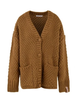 Kardigan Sweter w Kolorze Camel Mar De Margaritas