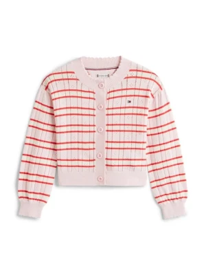 Kardigan Tommy Hilfiger jasnoróżowy