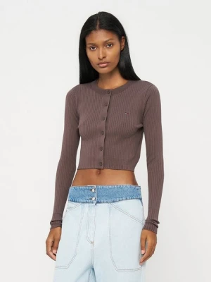 Kardigan Tommy Jeans czarny melanż
