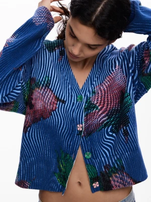 kardigan w kwiaty Desigual