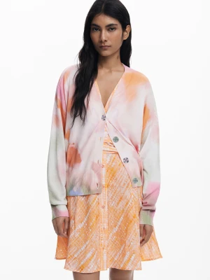 Kardigan w kwiaty tie-dye Desigual