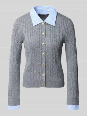 Kardigan w stylu 2 w 1 model 'GASTI' Suncoo Jasnoszary