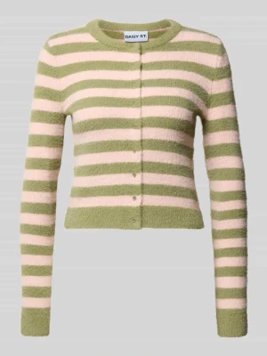 Kardigan w stylu allover model 'FUZZY' Daisy Street Jasnozielony