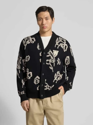 Kardigan w stylu allover model 'Leif' Wood Wood