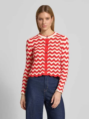 Kardigan w stylu allover z okrągłym dekoltem Christian Berg Woman