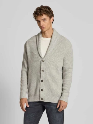 Kardigan wełniany z szalowym kołnierzem Profuomo