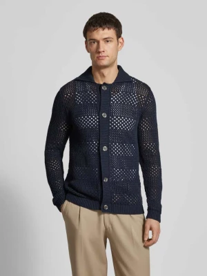 Kardigan z ażurowym wzorem model ‘Crochet’ lindbergh