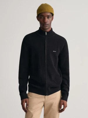 Kardigan z Bawełny Piqué Rozpinany GANT