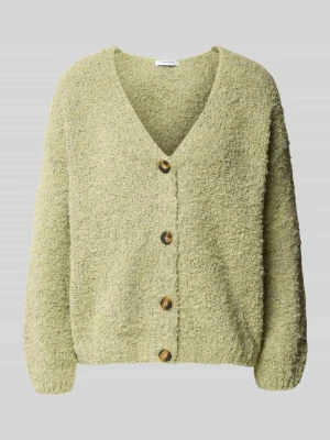 Kardigan z dekoltem w serek model 'So44fia' ZABAIONE Khaki