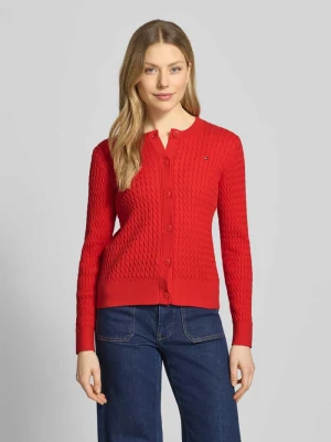 Kardigan z dzianiny z czystej bawełny, krój slim fit Tommy Hilfiger