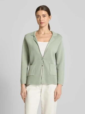 Kardigan z dzianiny z nakładanymi, wpuszczanymi kieszeniami ZABAIONE