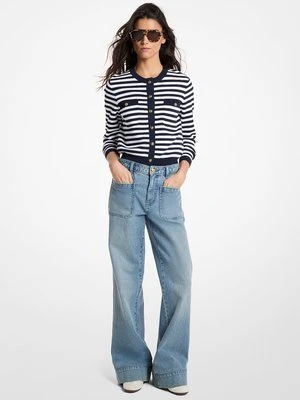 Kardigan z elastycznej dzianiny w paski MICHAEL Michael Kors