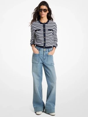 Kardigan z elastycznej dzianiny w paski MICHAEL Michael Kors