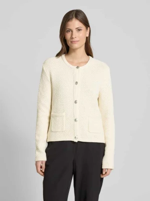 Kardigan z fakturowanym wzorem Christian Berg Woman