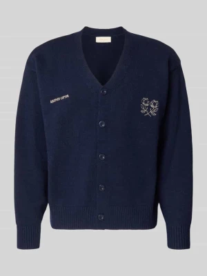 Kardigan z haftowanym logo i zapięciem na guziki ANOTHER COTTON LAB