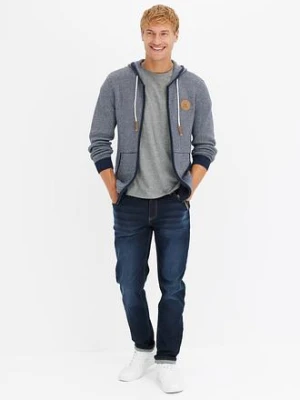 Zdjęcie produktu Kardigan z kapturem, z czystej bawełny bonprix