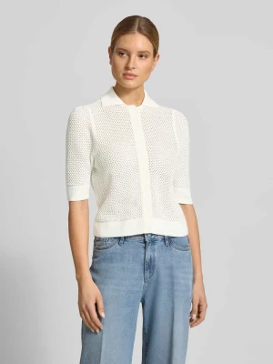 Kardigan z kołnierzykiem polo i krótkim rękawem LANIUS