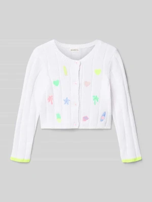 kardigan z krojem regular fit z wyhaftowanym motywem na całej powierzchni BILLIEBLUSH