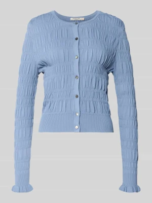 Kardigan z marszczonymi detalami i okrągłym dekoltem Scotch & Soda