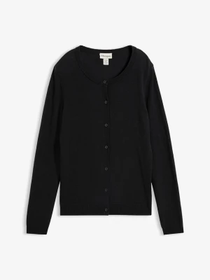 Kardigan z miękkiej mieszanki kaszmiru zgodnego ze standardem Good Cashmere Standard® BonPrix czarny