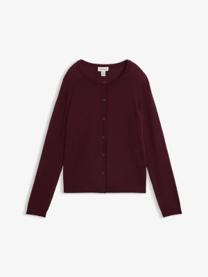 Kardigan z miękkiej mieszanki kaszmiru zgodnego ze standardem Good Cashmere Standard® BonPrix czerwony