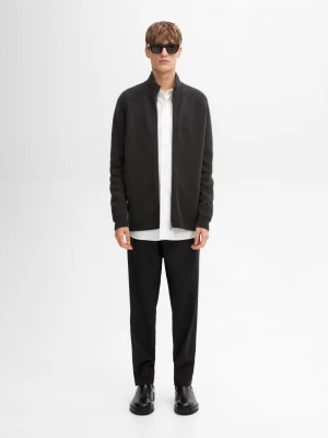 Kardigan Z Mieszanki Wełny Z Półgolfem - Szary - - Massimo Dutti - Mężczyzna