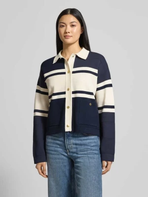 Kardigan z mieszanki wiskozy w stylu Colour Blocking Gant
