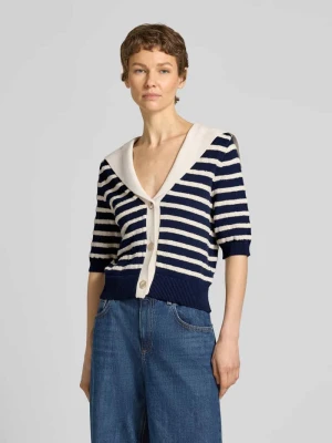 Kardigan z mieszanki wiskozy z rękawem o dł. 1/2 Rich & Royal