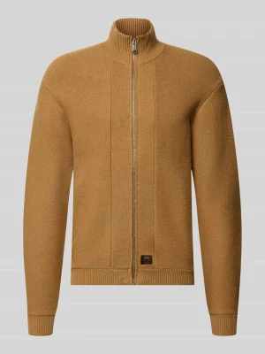 Kardigan z mieszanki wiskozy z zamkiem błyskawicznym Alpha Industries Żółty