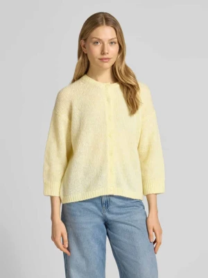 Kardigan z okrągłym dekoltem i listwą guzikową LUISA CERANO