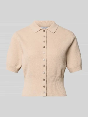 Kardigan z rękawem o dł. 1/2 i kołnierzykiem polo model 'KYLIE' Topshop