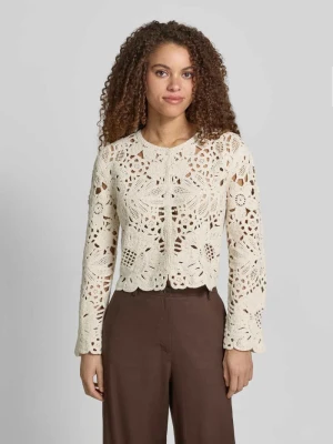 Kardigan z szydełkowej koronki z okrągłym dekoltem Jake*s Collection