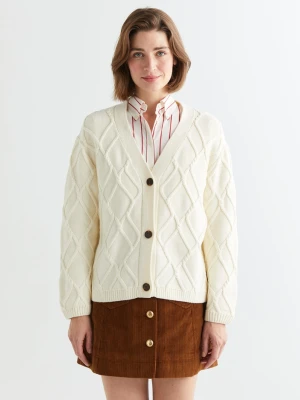 Kardigan z Teksturowanej Dzianiny GANT