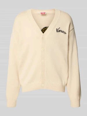 Kurtka wełniana oversized z mieszanka wełny Kenzo Biały