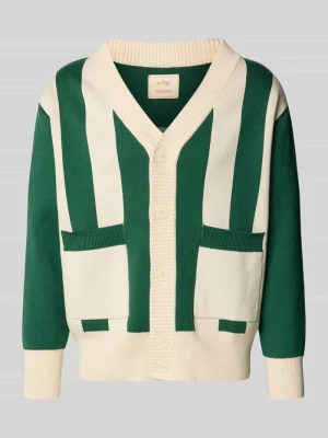 Kardigan z wzorem w paski i dekoltem w serek BLKVIS