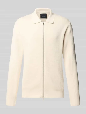 Kardigan z zamkiem błyskawicznym dwustronnym model 'MILANO' Jack&Jones Złamany biały melanż
