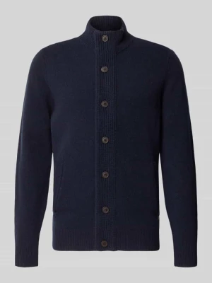 Kardigan ze stójką Essential PATCH Barbour Granatowy
