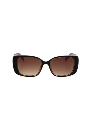 Karen Millen Damskie okulary przeciwsłoneczne w kolorze czarno-brązowo-beżowym rozmiar: 53