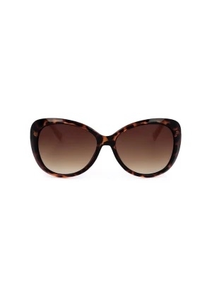 Karen Millen Damskie okulary przeciwsłoneczne w kolorze złoto-brązowym rozmiar: 58