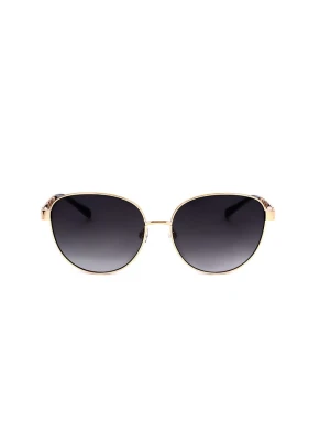 Karen Millen Damskie okulary przeciwsłoneczne w kolorze złoto-czarnym rozmiar: 57
