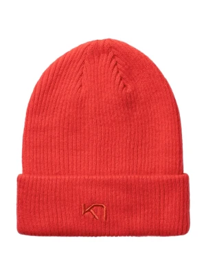 KARI TRAA Czapka "Astrid" w kolorze czerwonym rozmiar: onesize