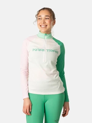 KARI TRAA Koszulka funkcyjna "Ella" w kolorze jasnoróżowo-zielono-kremowym rozmiar: L