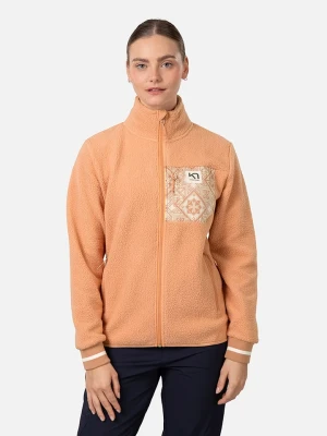 KARI TRAA Kurtka polarowa "Rothe" w kolorze brzoskwiniowym rozmiar: XL